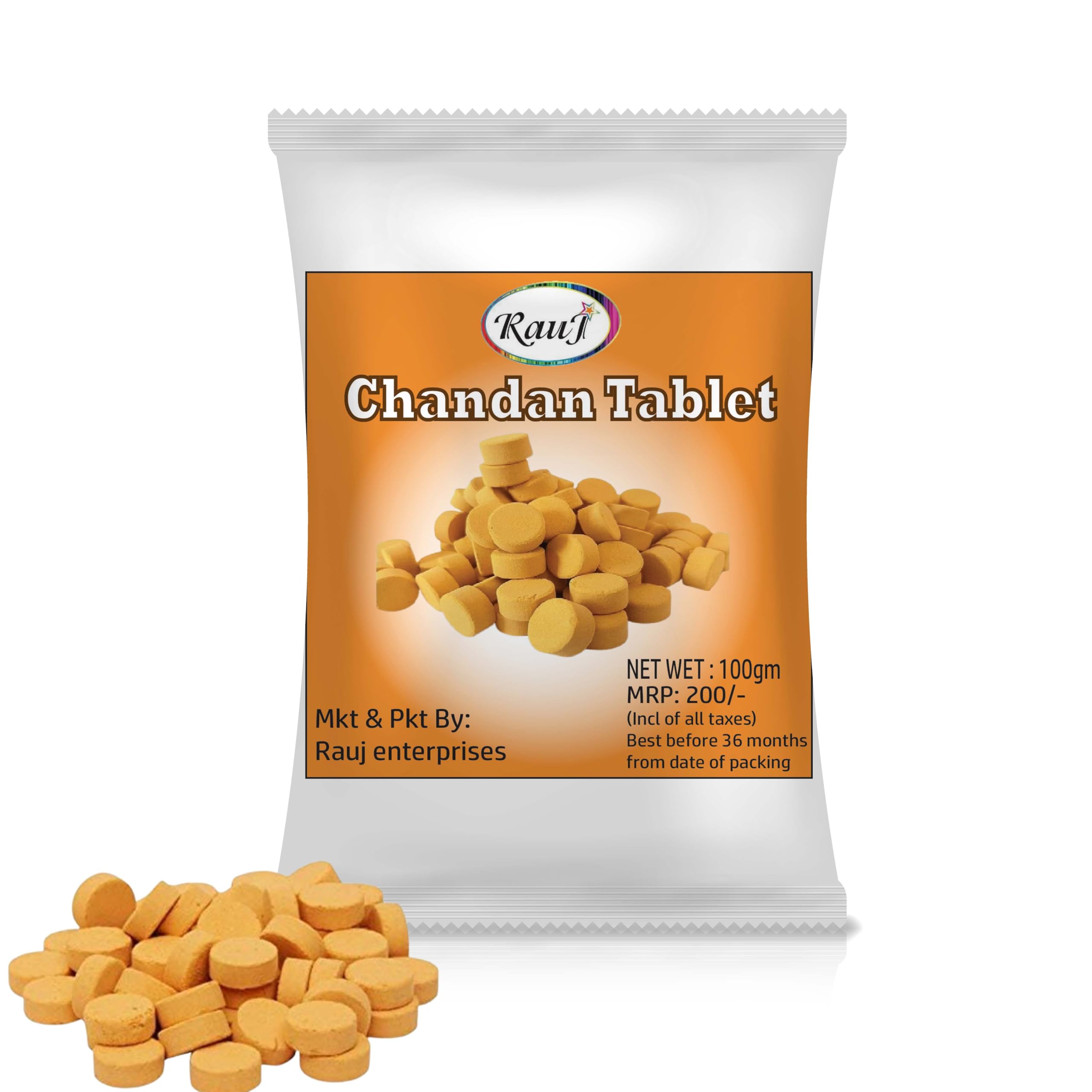 Pure Chandan Tablets 100gm | Sandalwood Tablets for Puja, Aarti & Daily Worship Premium Puja Tilak Tablet for Rituals & Ceremonies.-image-20