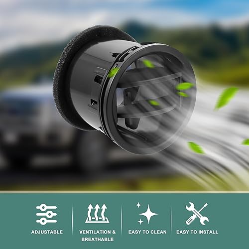 Miniatura 5 de X AUTOHAUX 2 piezas de ventilación de aire para salpicadero de aire acondicionado 8L3Z19893BA Interior delantero AC Vent para Ford F-150 2004-2008