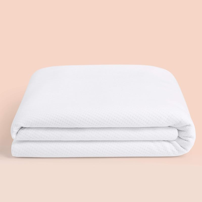 Protector de colchón impermeable para dormir, completo, blanco