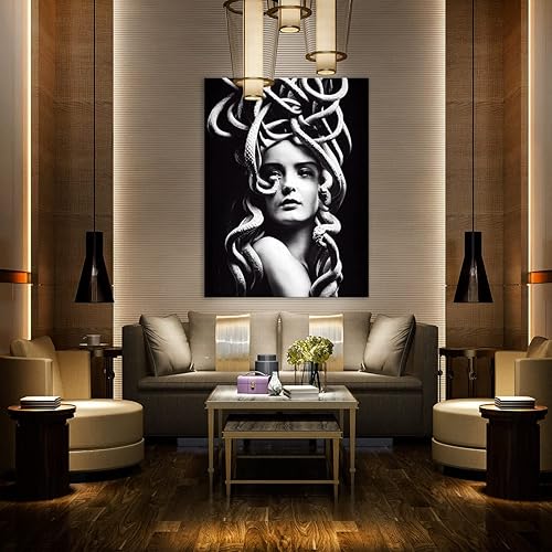 Miniatura 3 de Sense Canvas Medusa Greek Mythology 2 - Lienzo decorativo para decoración del hogar, póster grande de 30 x 40  0.75 pulgadas