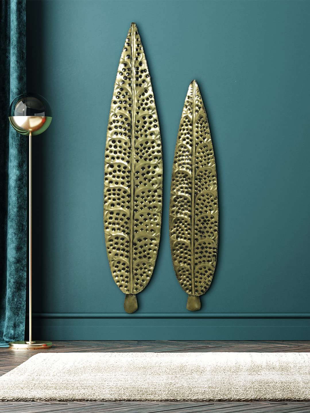 CraftVatika Metal Iron Ham Leaf Couple Wall Art Sculpture And Hanging Decor For Living Room And Office, Multi, 19.8 Cm (B0BS9QFM64) Amazon Price History, Amazon Price Tracker
