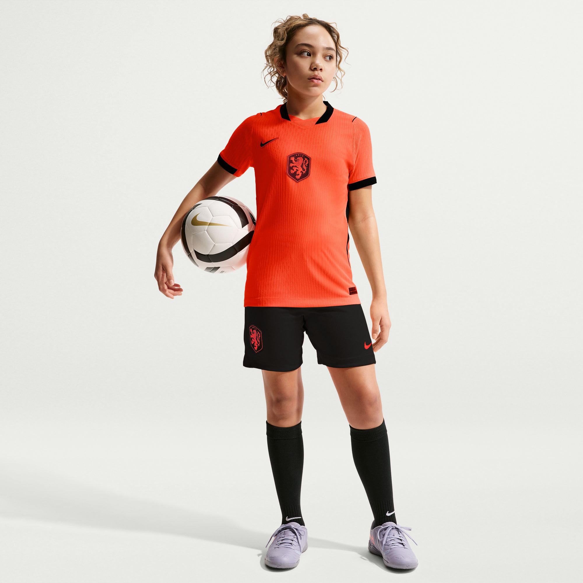 Nike Aero-Fit Authentic IB5056-809 Maglia da Calcio per Bambini più Grandi, per Partite in casa nei Paesi Bassi 2026, Hyper Crimson/Black, IB5056-809, S