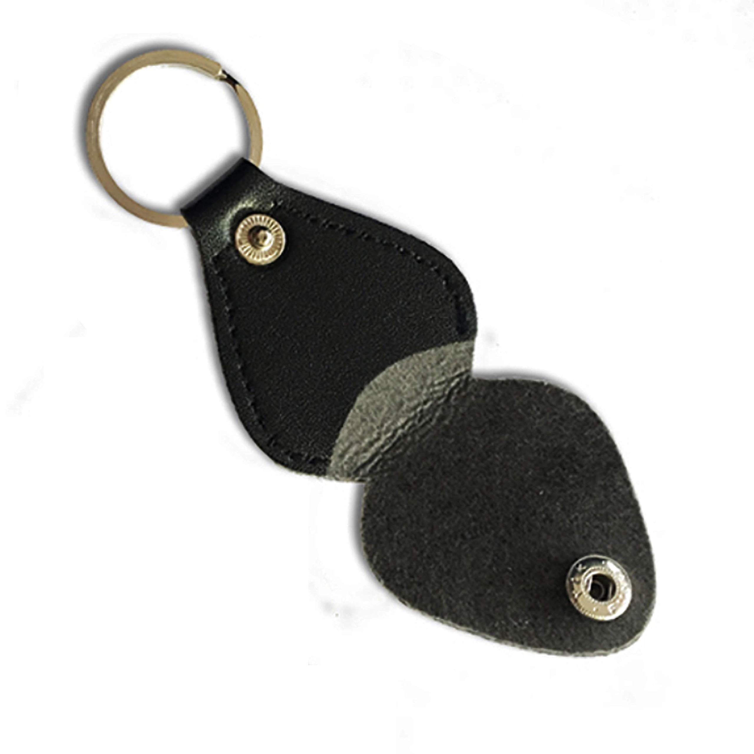 5 Personalized Guitar Picks - Premium White Celluloid - Full-Color Custom Guitar Picks with Your Photo or Design and a Keyring Pick Holder. Great Gift for Any Musician or Guitarist.