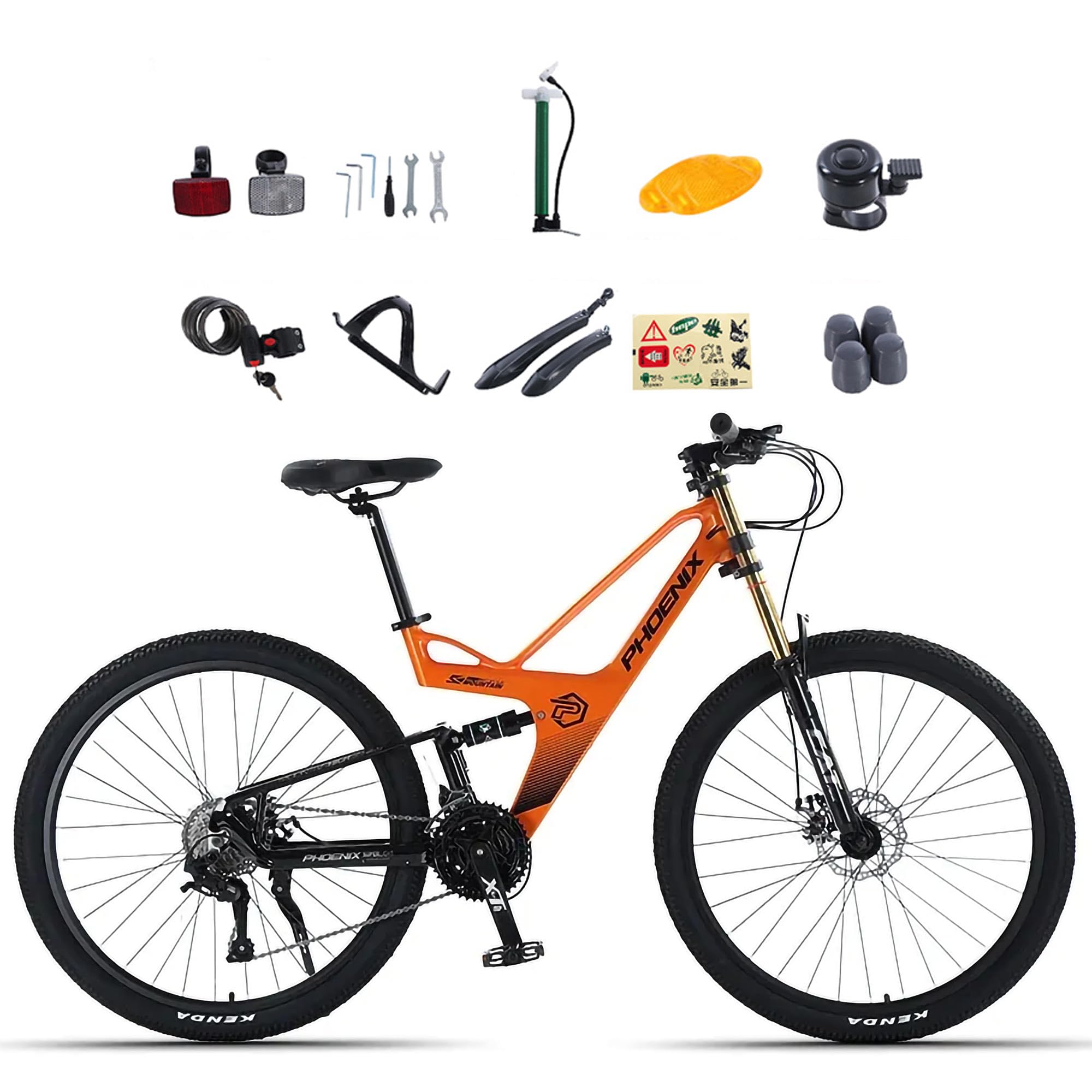 Amazon | フルサスペンション MTB 30段変速 マグネシウム合金フレーム