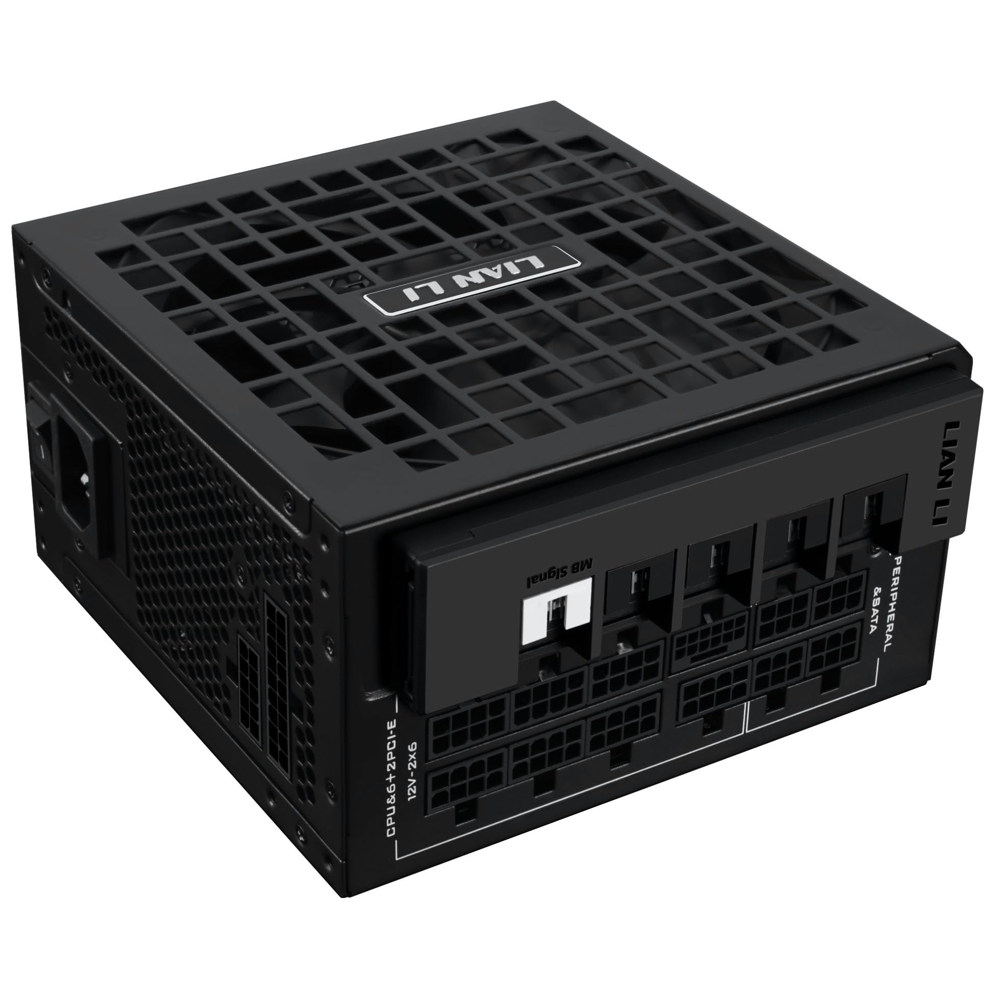 Lian Li RS Series Netzteil – 1.200 W Schwarz | 80 Plus Gold Effizienz, ATX 3.1, Vollmodular, Drehbarer AC-Anschluss & RS USB-Hub, Modernes Leises Gaming-PC PSU