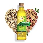 Saffola Cold Pressed Oil, Goodness of 2- Groundnut & Sesame | Helps Lower Cholesterol, Make Easy-To-Digest Food | 1L Pet Bottle