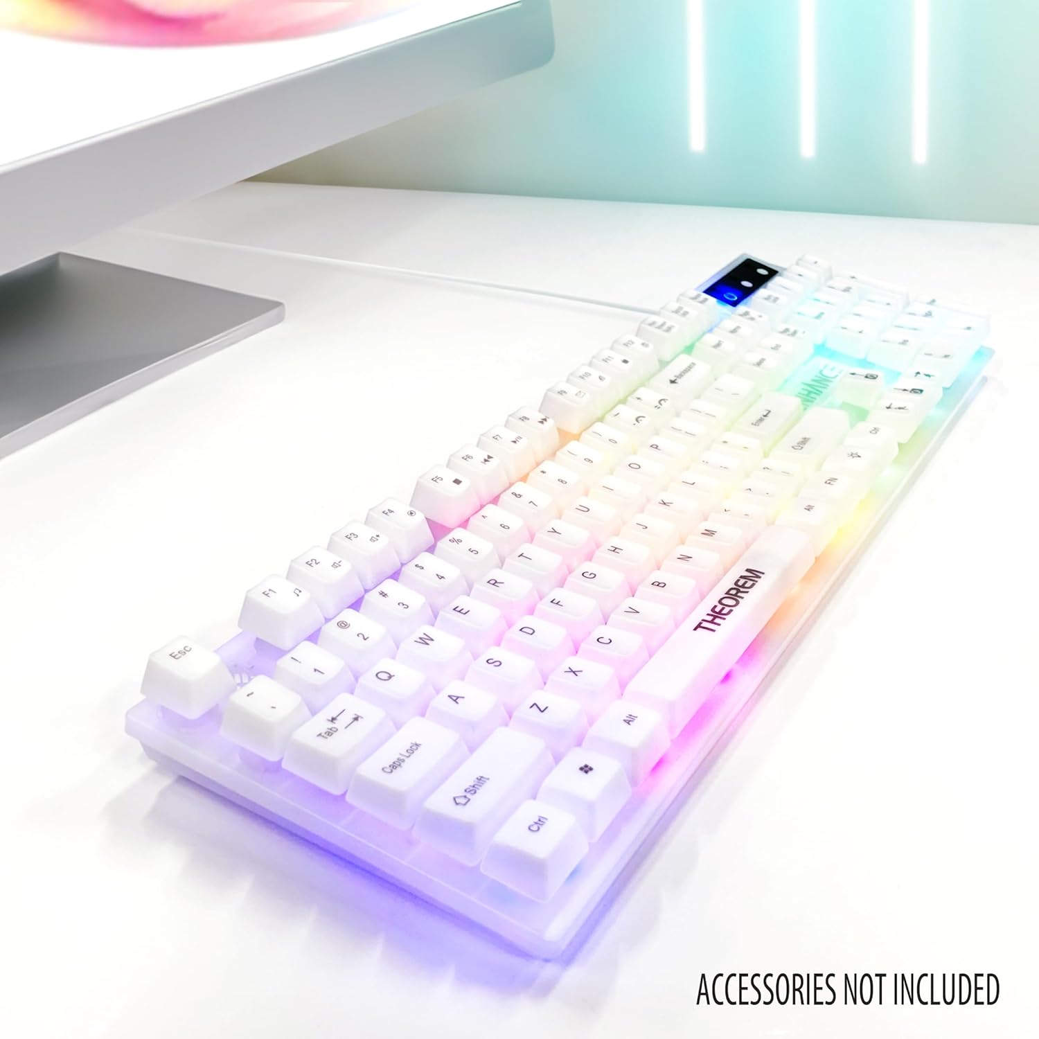 Accessory Power Enhance Theorem 3 Hybrid Mecha-Membrane RGB Gaming Keyboard - White