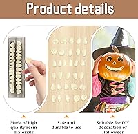 Vista 3 de 56 dientes falsos dentales completos de resina acrílica dental, 2 juegos de dientes enteros de polímero sintético, 23 tonos A2 superior + inferior