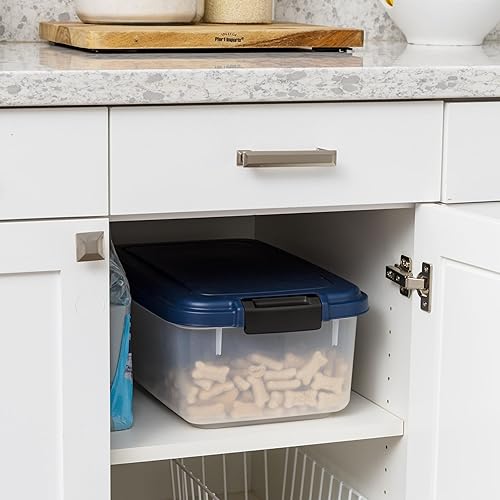 Miniatura 7 de IRIS USA Contenedor hermético para alimentos para perros, hasta 14 lb, recipiente de almacenamiento de golosinas para perros, gatos, pájaros y otros