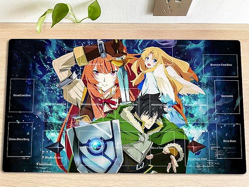 Miniatura 2 de Alfombra de juego WVICM The Rising of The Shield Hero TCG CCG OCG Trading Card Game Mat con Zones Mouse Pad Alfombrilla de escritorio + bolsa gratis