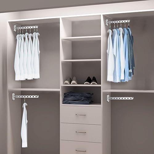 Miniatura 3 de Perchas para ropa de pared, colgador de ropa, colgador de ropa para colgar en la pared, ganchos de acero inoxidable con brazo oscilante, perchero