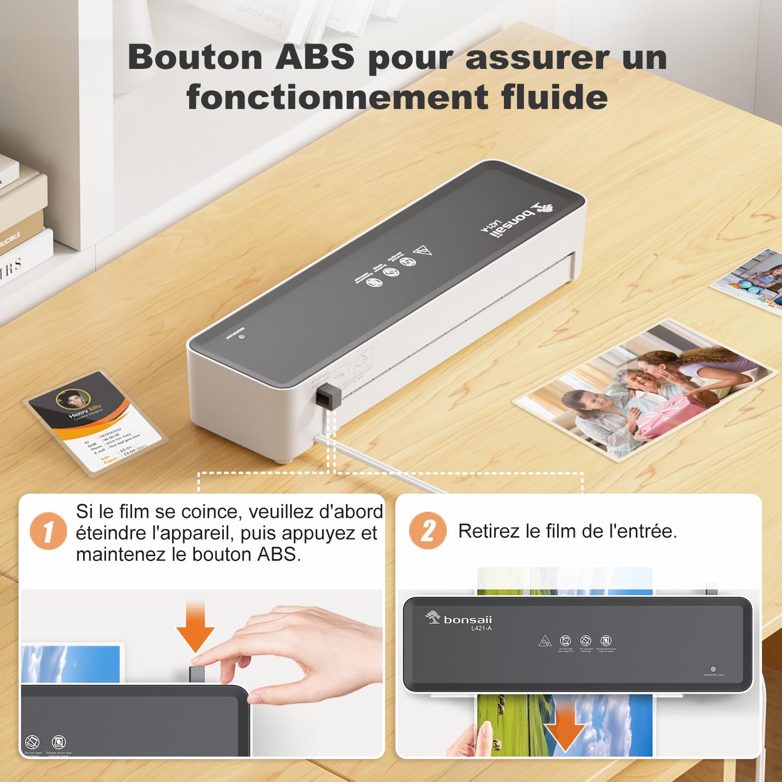 Plastifieuse A4 Bonsaii - Format A4 à A6 - 80-100 Microns - Avec 10 Pochettes Offerte