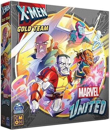CMON Marvel United X-Men Gold Team Expansion | Juego de miniaturas de mesa | Juego cooperativo para adultos y niños | A partir de 14 años | 1-7