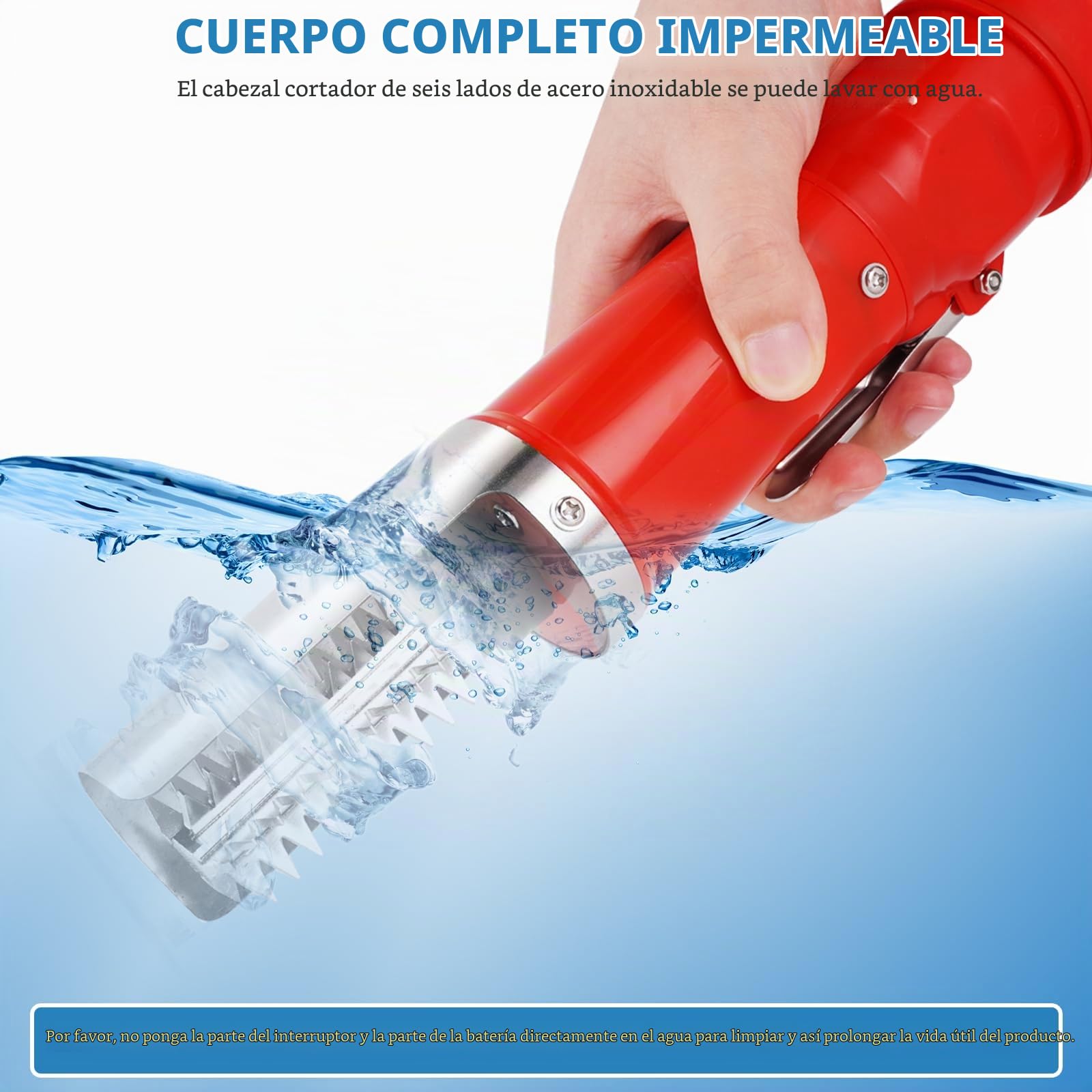 MXBAOHENG Escalador de Pescado Eléctrico Raspador de Escamas de Pescado Limpiador Removedor para Escalar Peces (Rojo (con 1 batería))