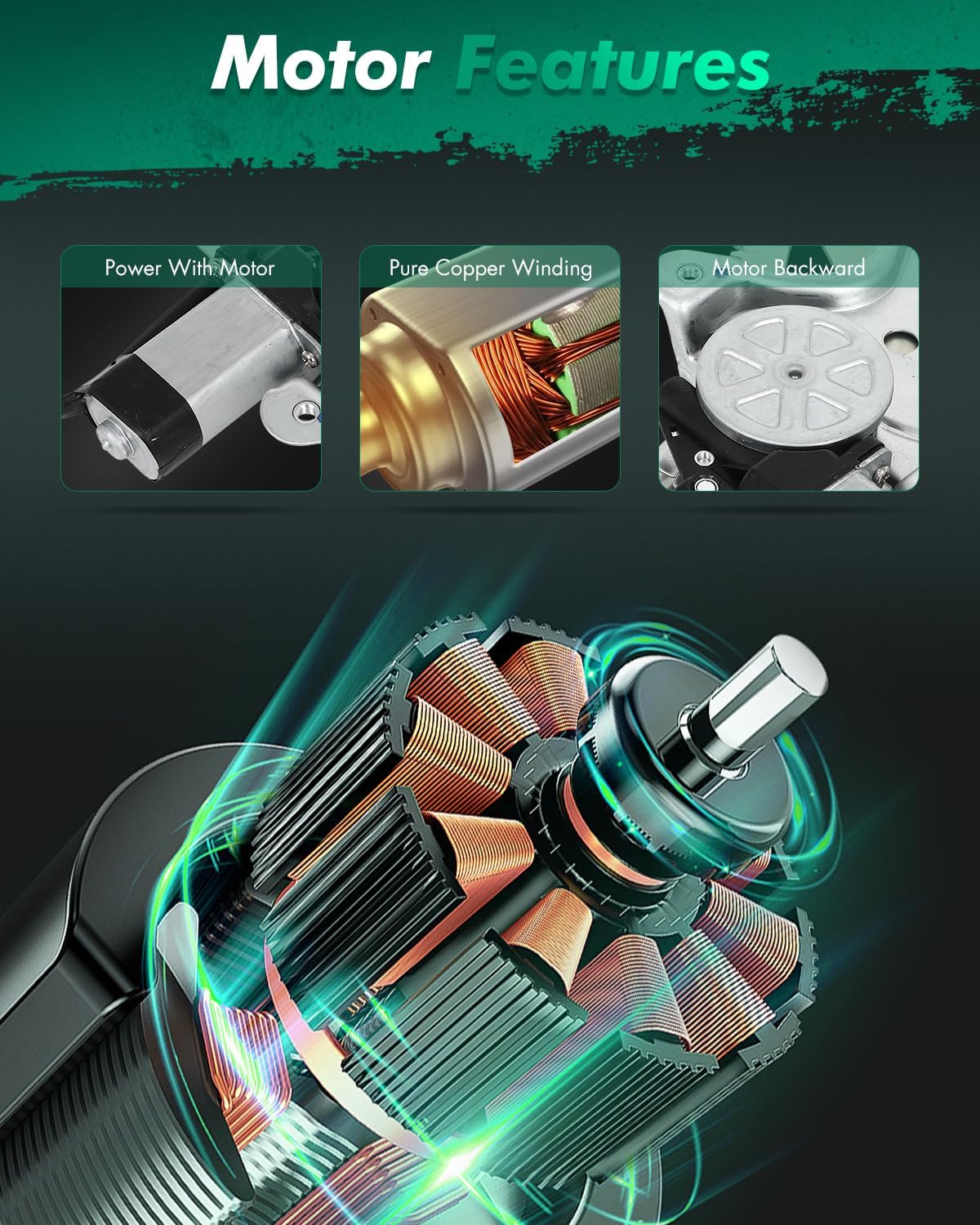 SCITOO Rear Right Power Window Regulator With Motor 2003-2008 for Toyota Corolla