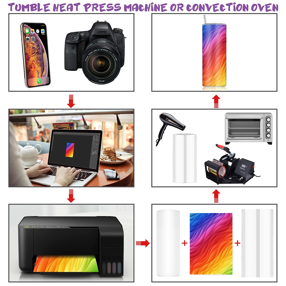 Sublimation Tumblers Bulk, 20 Ounce Skinny Stainless Steel Tumblers