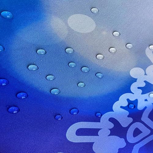 Miniatura 6 de FILMILIL Cortina de ducha de bolas de Navidad, estrella azul y plateada, bola de Navidad, copo de nieve, brillante, romántica, feliz Navidad,