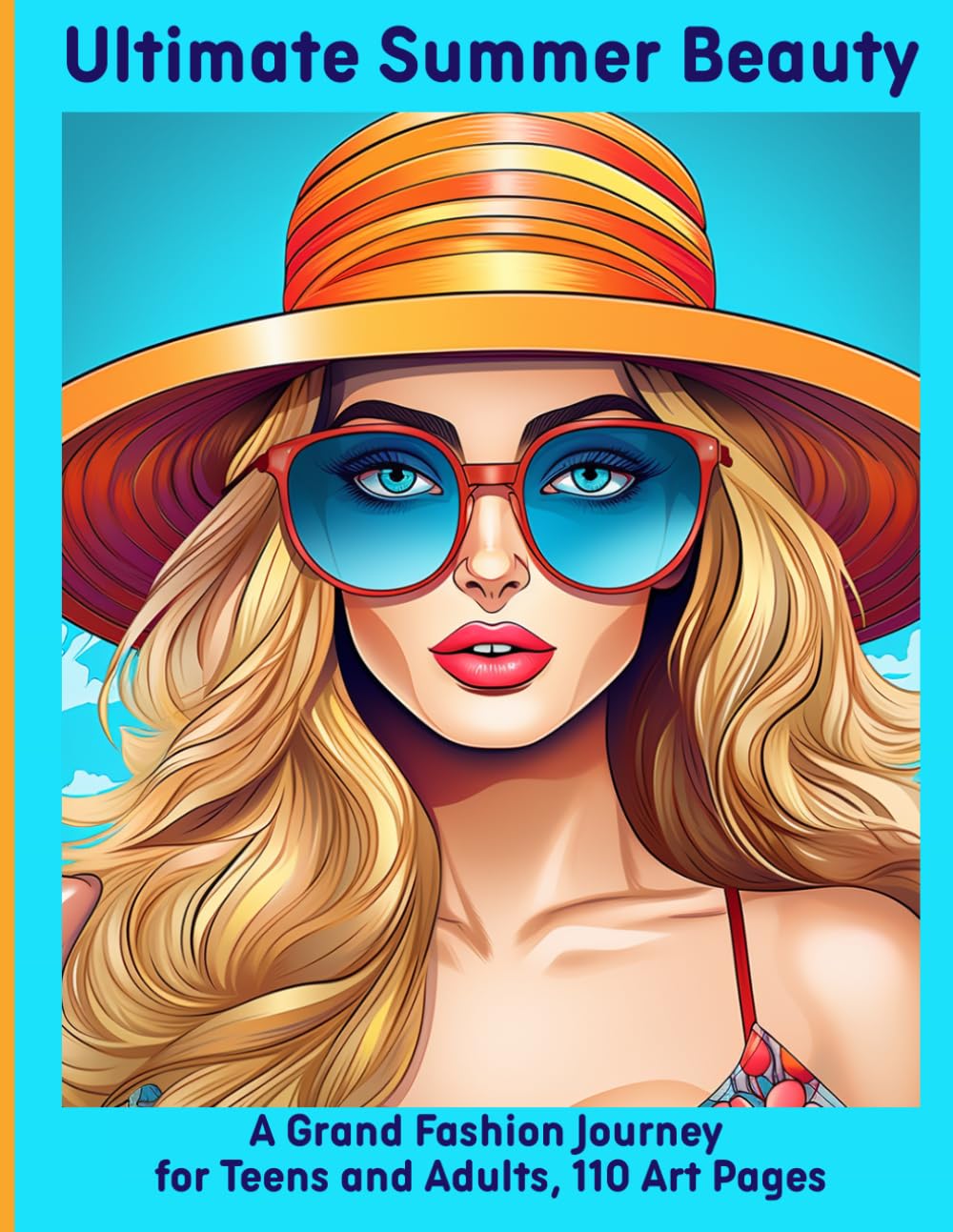 Ultimate Summer Beauty: A Grand Fashion Journey for Teens and Adults, 110 Art Pages