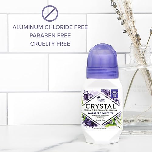 Miniatura 4 de Crystal Mineral - Desodorante Roll-On lavanda y té blanco morado 225 onzas líquidas