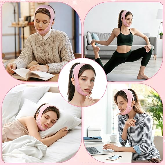 Chin Strap for Sleeping V Line Double Chin Reducer Reusable for Sleeping
