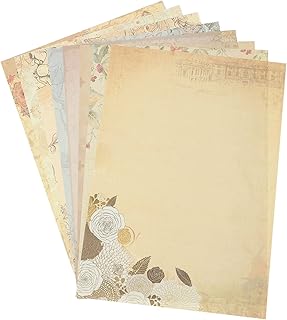 Tofficu 240 Peças Papelaria Vintage Carta Escrita Estacionária Decoração De Natal Decoração Retrô Vintage Papel De Scrapbook Papel De Carta De Natal Papel De Papelaria Impressão De Carta
