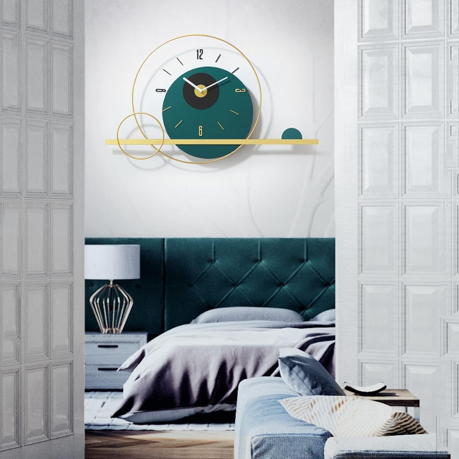 Art Luxury - Orologio da parete grande per soggiorno, orologio da parete creativo alla moda, elegante, per ristorante, bar, camera da letto