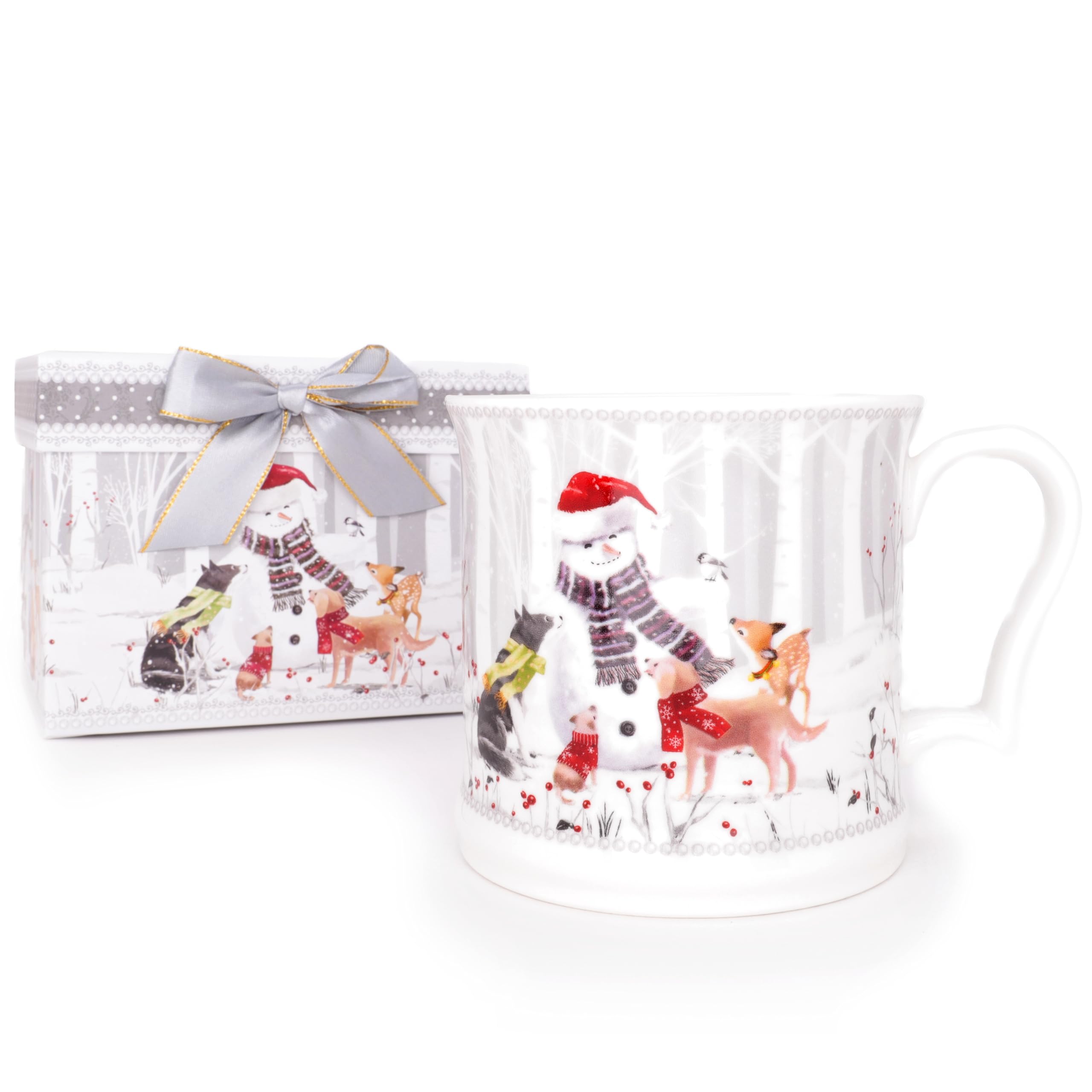 Théière en céramique de luxe Snowman & Friends pour vos tables de fêtes