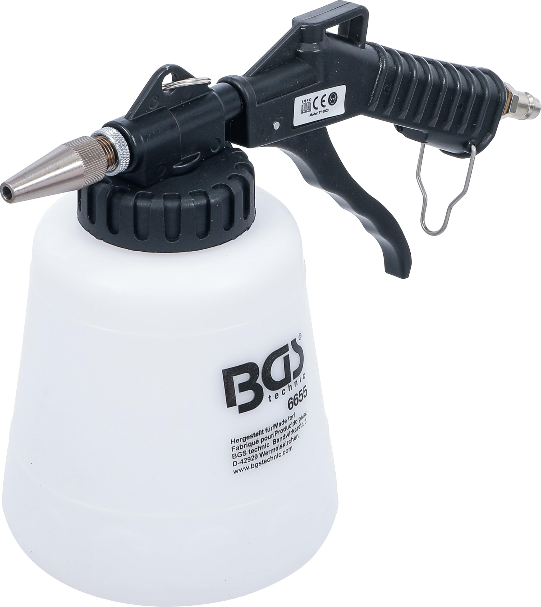 BGS 6655 | Pistolet de sablage au bicarbonate de soude à air comprimé | 1 l
