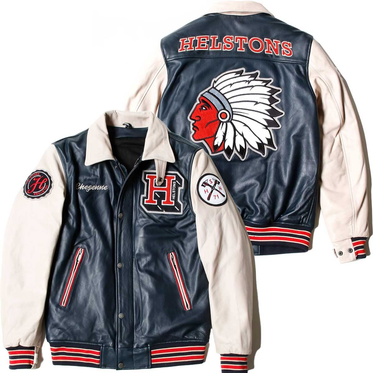 Amazon | ヘルストン CHEYENNE ラグ レザー ジャケット バイク 
