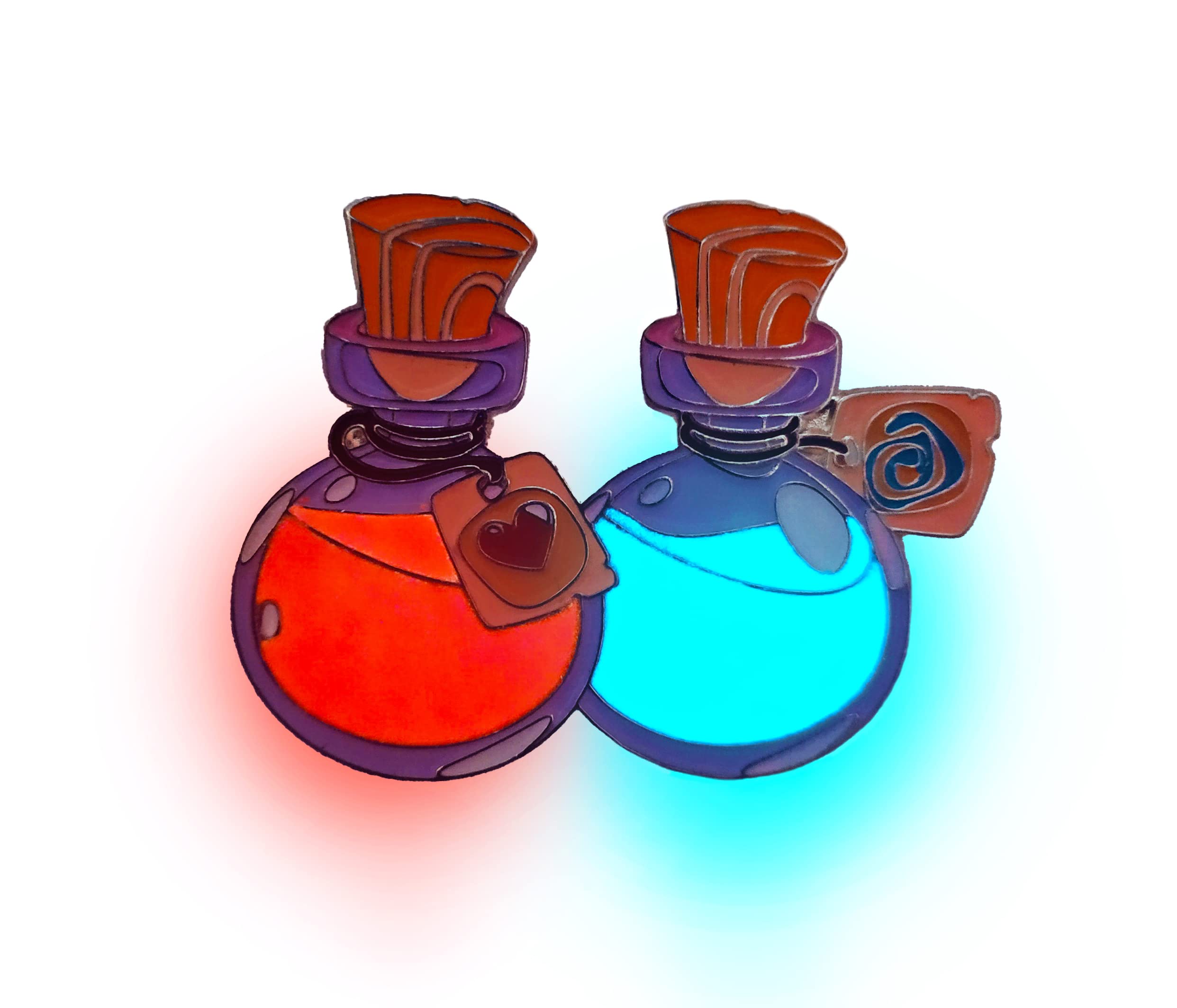 Health and Mana Potions - Magic Potion Bottle - Custom Enamel Pins - Gifts for Gamers