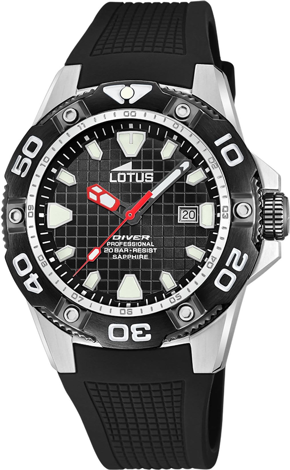 LOTUS Orologio Uomo Analogico in Gomma Nero