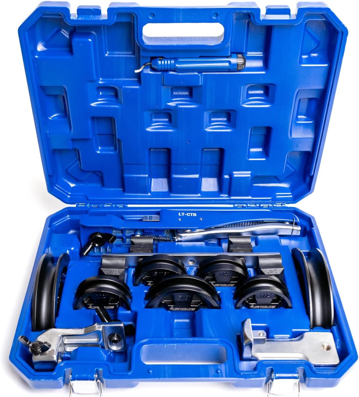 4LifetimeLines Compact Metal Tubing Bender Kit with Reverse Bending Bar for HVAC, Refrigeration, Automotive, Electrical, Industrial – 1/4” to 7/8” Tubing