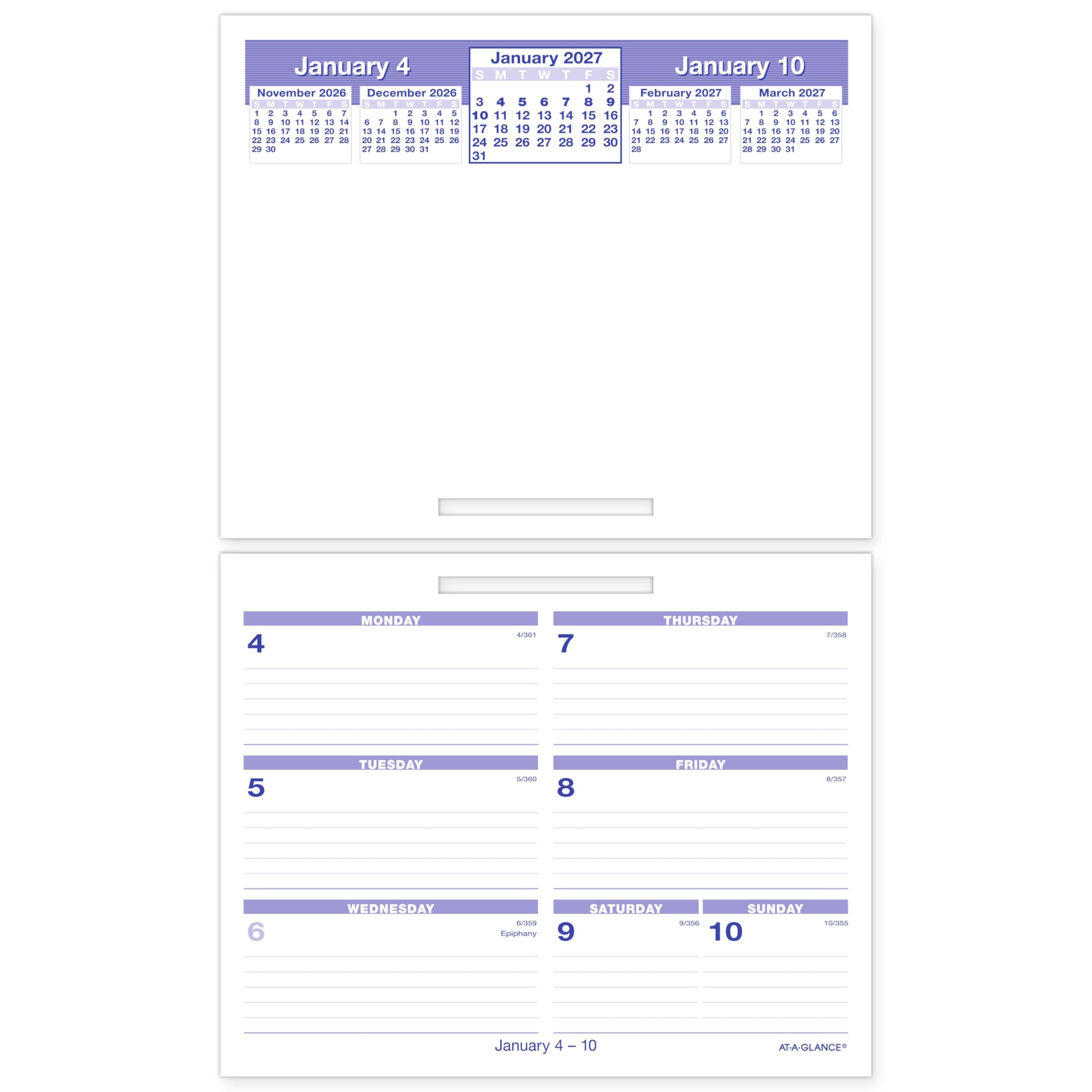 AT-A-GLANCE 2027 Desk Calendar Refill for SW700X00, Weekly, Flip-A-Week (SW705X5027)