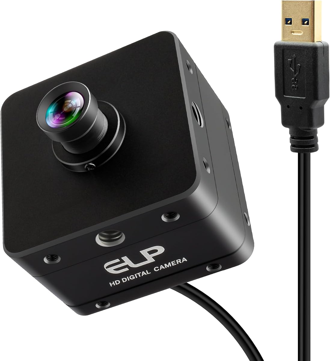 Cámara USB3.0 4K de ultra alta velocidad de 230 fps, lente HFOV de 12 MP 71° sin distorsión, 2160P@60fps/1080P@230fps Plug and Play para captura de movimiento de swing de golf, monitoreo de seguridad de visión artificial industrial | Cámara USB 3.0 4K de ultra alta velocidad de 230 fps