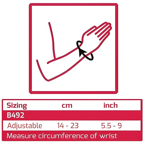 Miniatura 7 de BraceUP Muñequera de envoltura rápida para muñeca y pulgar, muñequera con soporte para el pulgar para férula espica del pulgar, muñequera