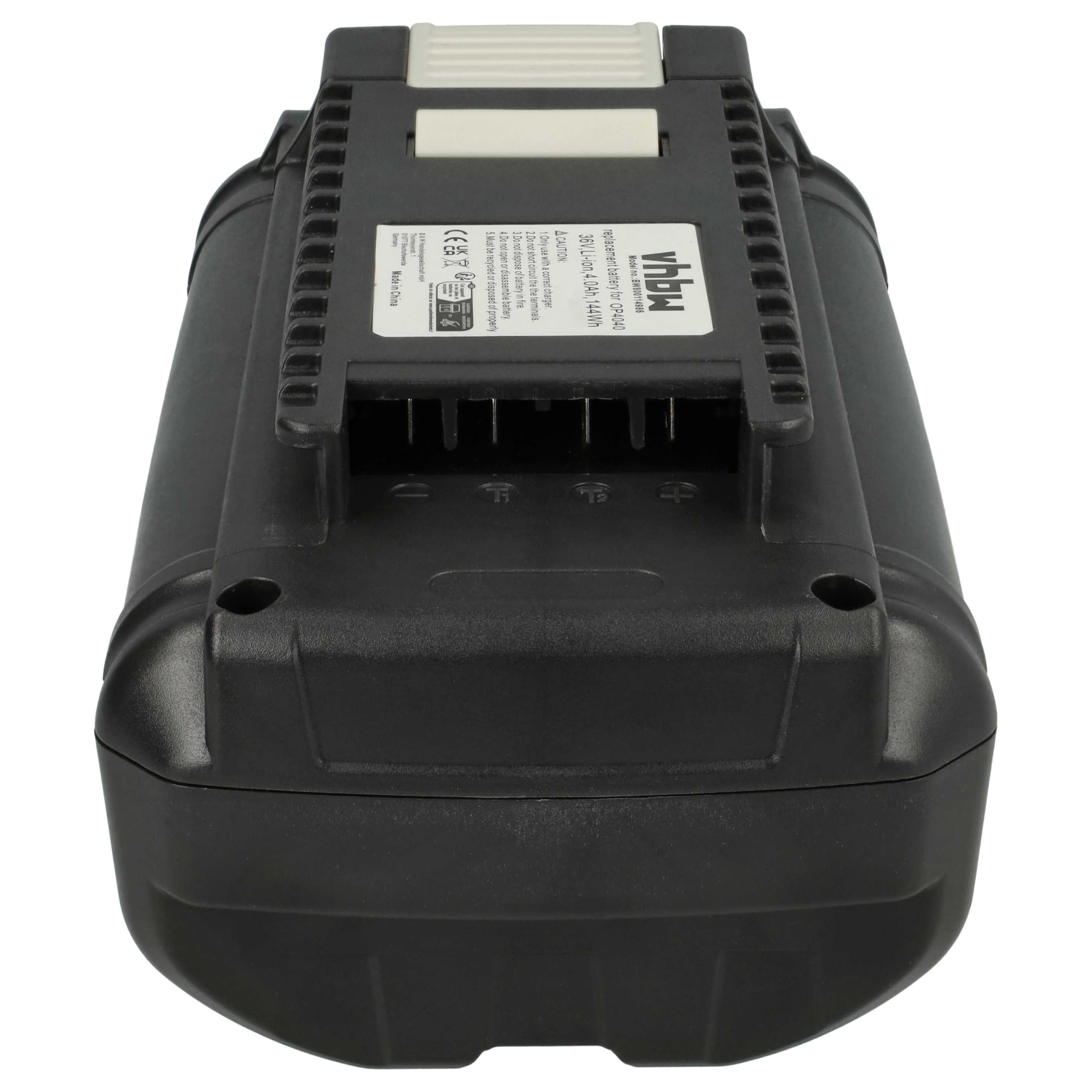 vhbw 1x batería Compatible con Ryobi 40V Brushless Li-Ion Cordless Electric Lawnmower Herramienta (4000 mAh, Li-Ion, 36 V)