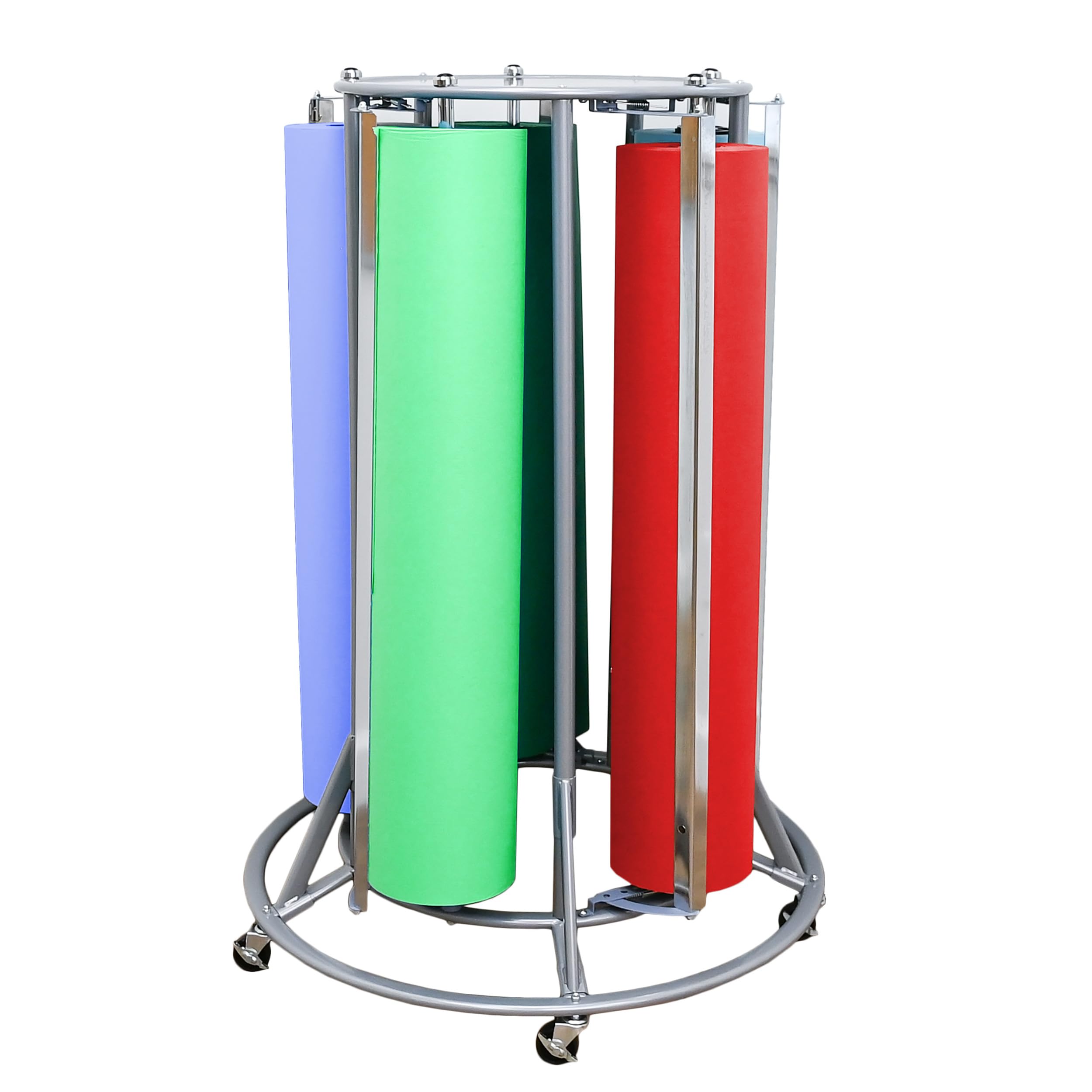 Angeles 5-Roll Mobile Paper Dispenser – Classroom Kraft, Art and Butcher Paper Cutter & Storage Rack (Paper not Included)