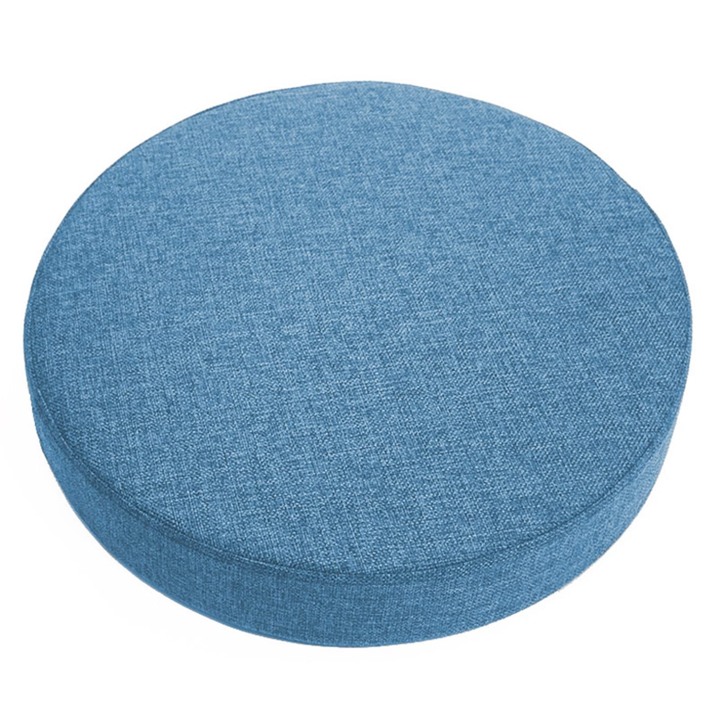 ping bu Round Chair Pads Thick 5/8/10cm Seat Cushion Pad,Dining Garden Chair Cushion Seat Pads Round Stool Cushions for Kitchen Home (40x40x10cm,Blue)