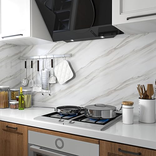 Miniatura 2 de Papel de contacto de mármol para encimeras de cocina, despegar y pegar, papel tapiz impermeable de mármol sintético para baño, papel tapiz