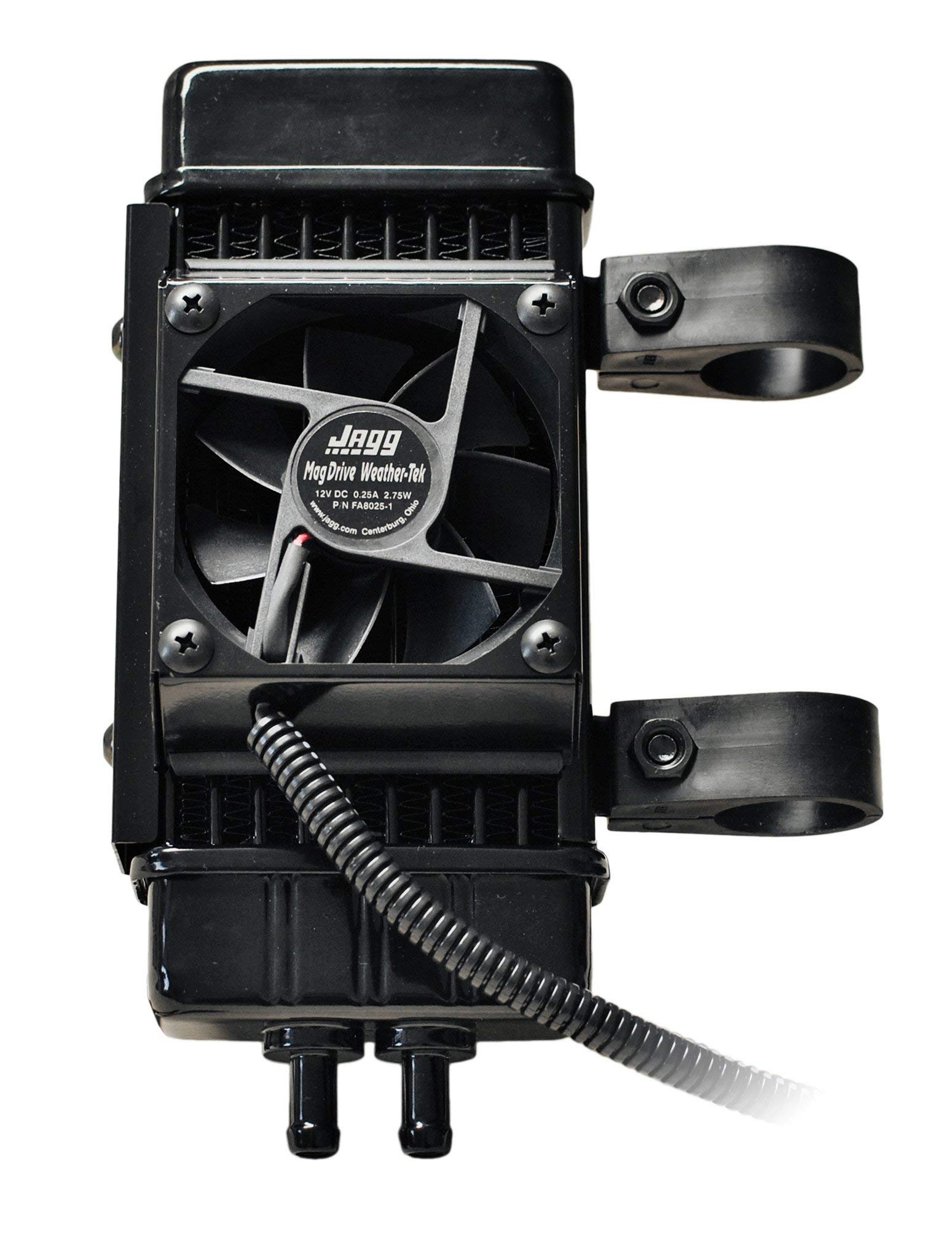 Jagg 761-FP2600, Yamaha 10 Row Fan-Assisted Black Vertical Frame Mount Oil Cooler System