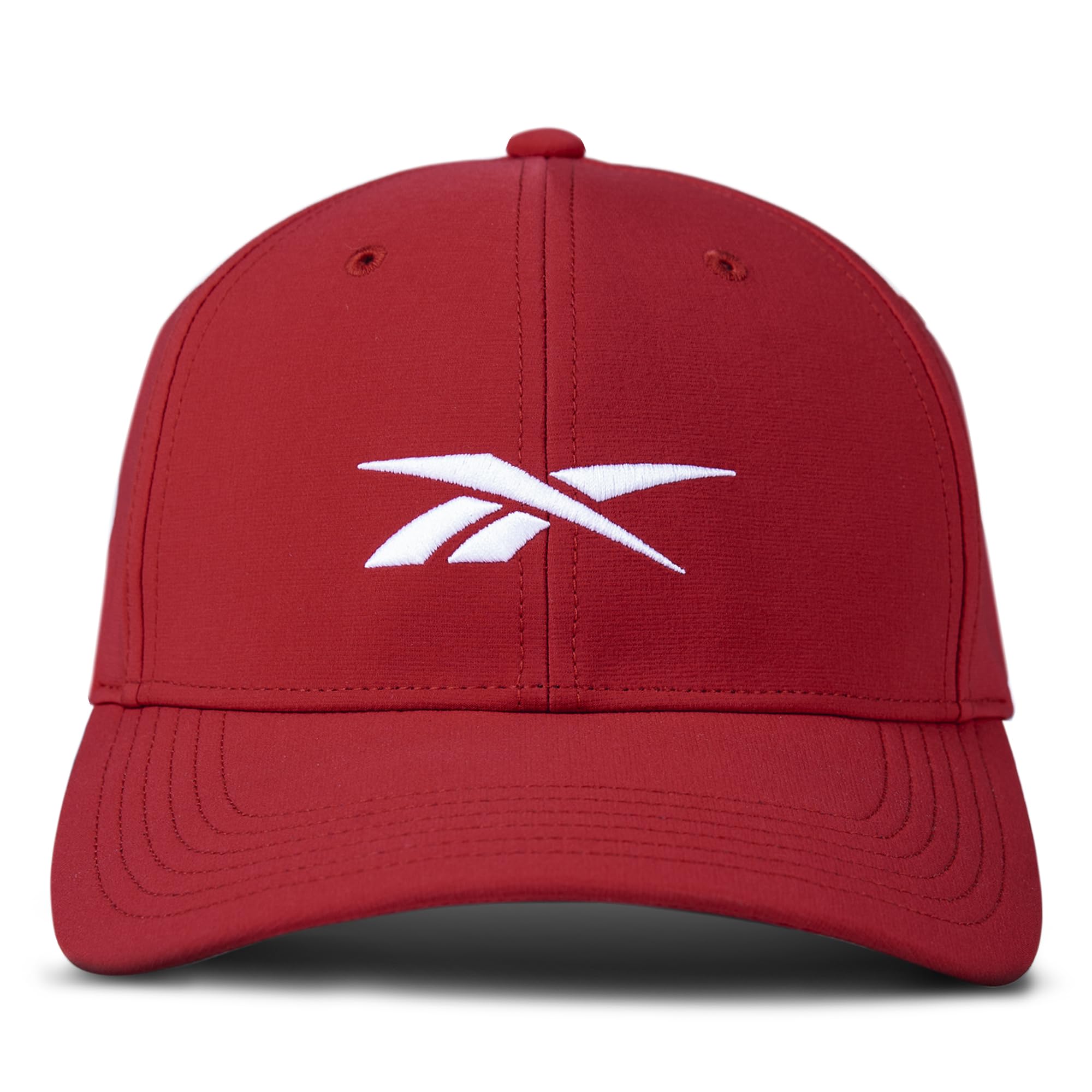 ReebokMen's Range Hat | Golf | Sun Protection | Fitted | Six Panel | Stretch | Breathable | Lightweight | Recycled Polyester