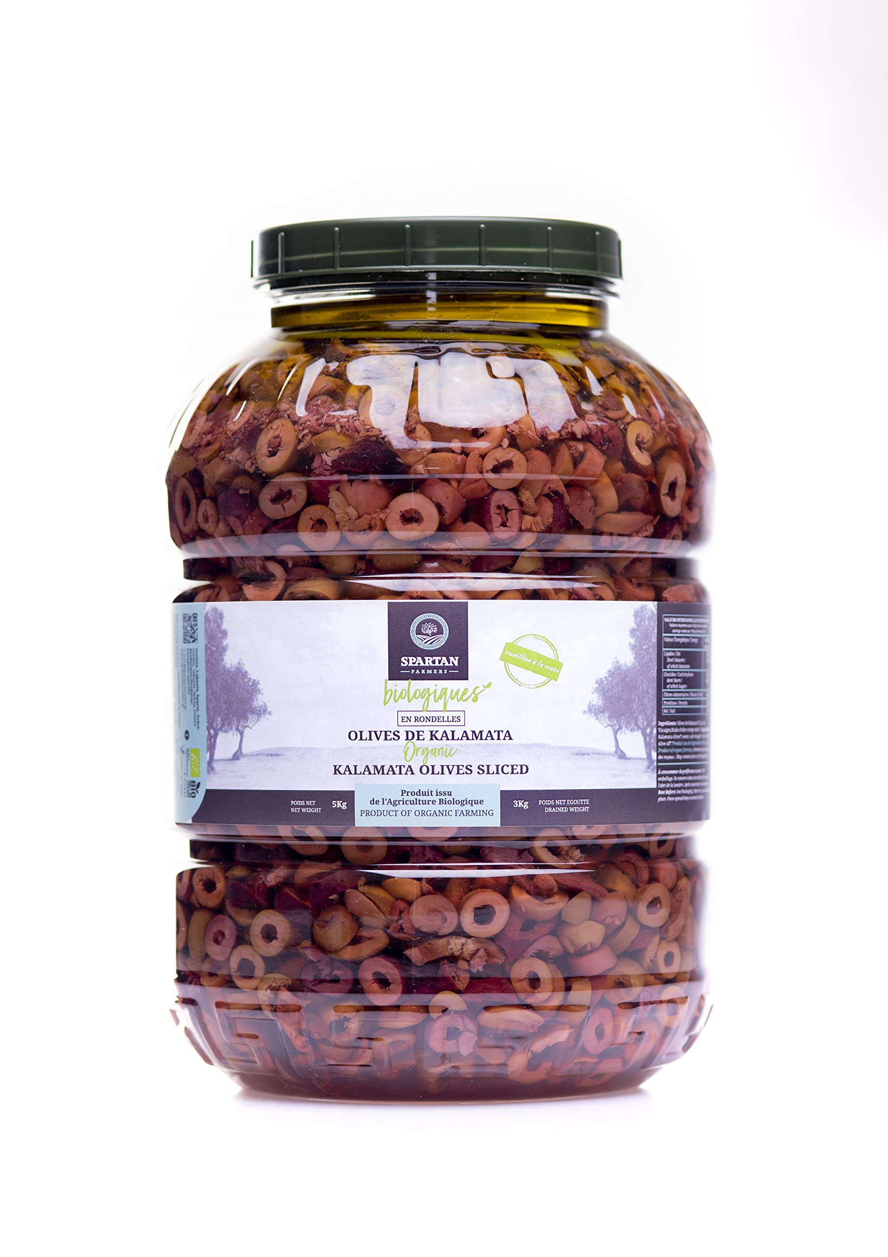 OLIVES BIO KALAMATA EN RONDELLES POUR LA RESTAURATION