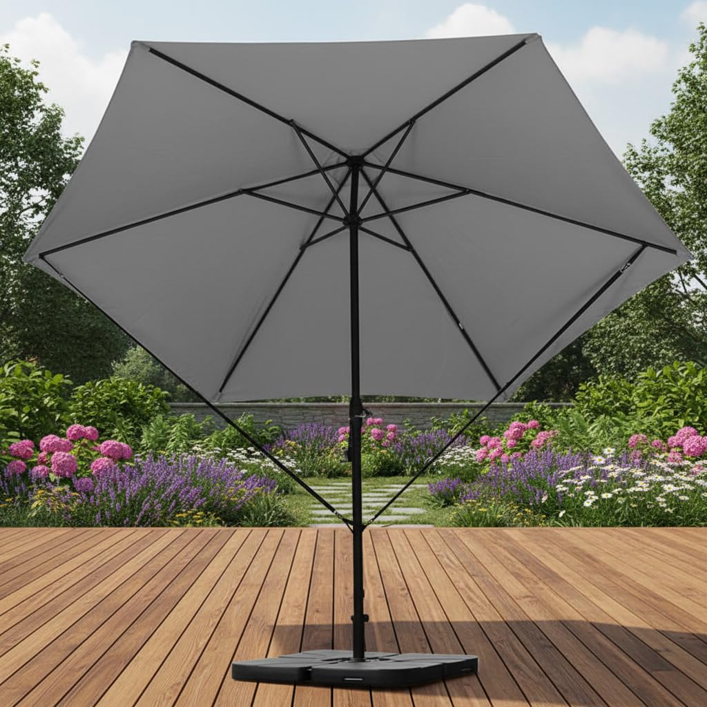 tooloflife 5-teiliges Sonnenschirm Befestigungsgurt Set, Verstellbarer Windschutz Gurte Kit, Robuste Schirm Sturmsicherung für Ampelschirm Garten
