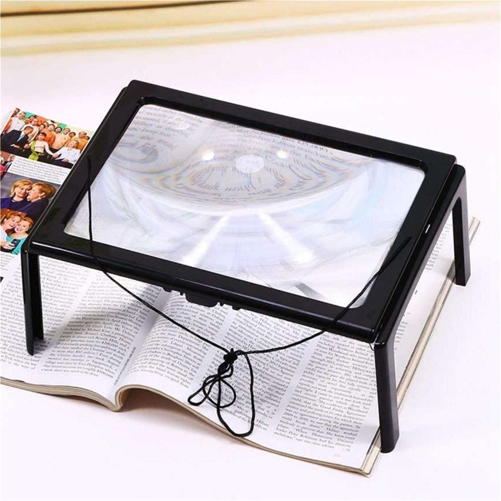 Lente d'ingrandimento for schermo Lente d'ingrandimento schermo 3X con luce LED leggere libri Amplificatore video HD 3D, fantastici gadget for uomini Regali