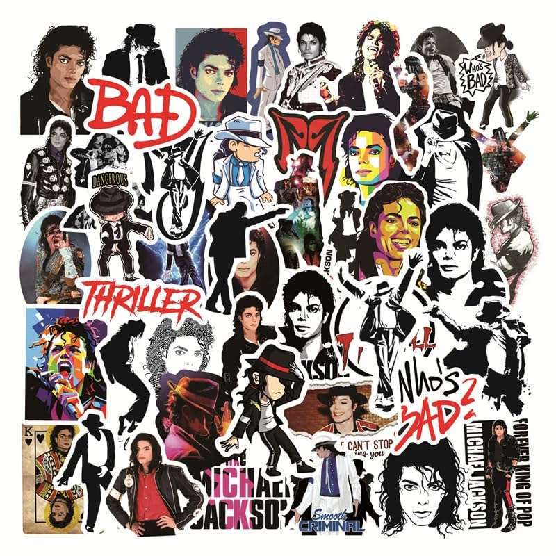 MJ Stickers King of Pop Music Legend Poster Picture Sticker Rock Singer