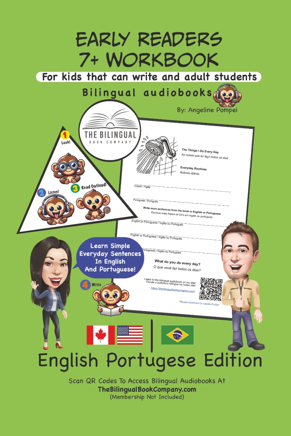 Early Readers 7+ Workbook: Bilingual Audiobooks: English-French Edition