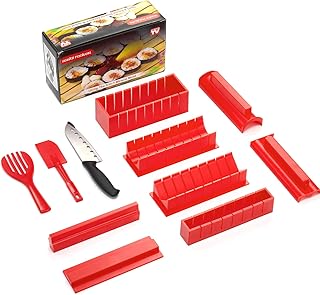 Sushi Making Kit Deluxe Edition Complete Sushi Set 11 Pieces BPA Free Sushi Maker Tool with Sushi Knife 8 Sushi Rice Roll ...