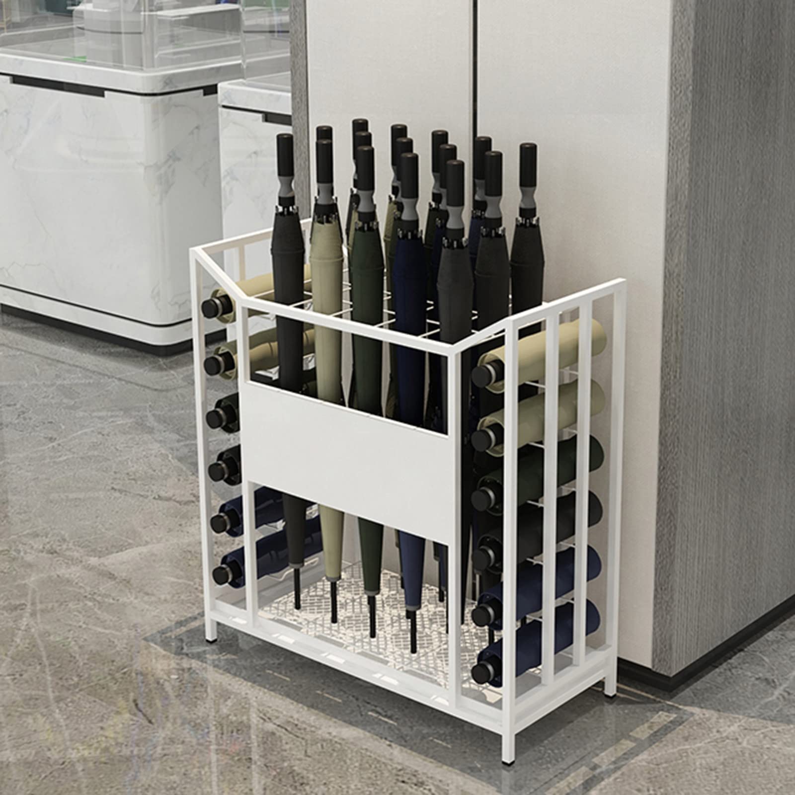 GYRAZXS Heavy Duty Umbrella Stand with Removable Drip Tray - Large Capacity Holder for Entryway, Hallway, and Indoor Use