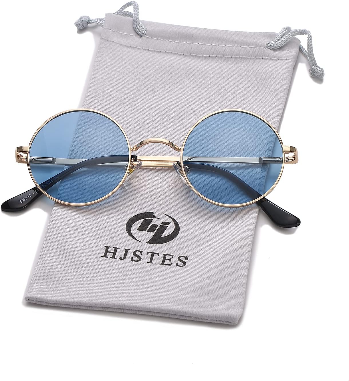 HJSTES Polarized Round Sunglasses Womens Men Retro Hippie Glasses Small Circle Sunnies - Image 4