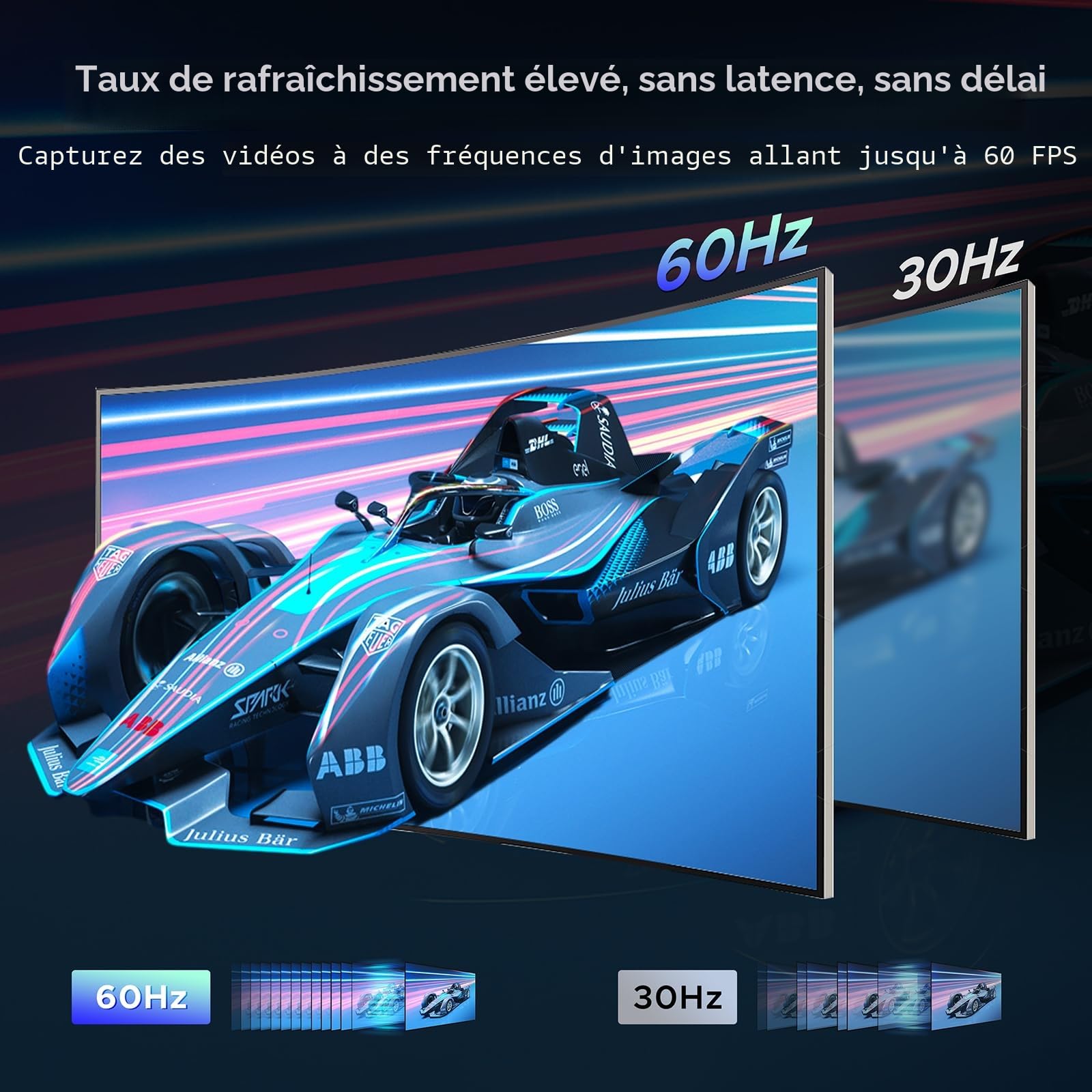 XIIXMASK Carte d'acquisition vidéo, Carte de Capture USB 3.0 4K HDMI en Boucle, 1080P 60FPS/2K 30FPS Capture de Jeu vidéo pour Le Streaming Fonctionne pour PS5/Switch/PC/OBS(Noir)
